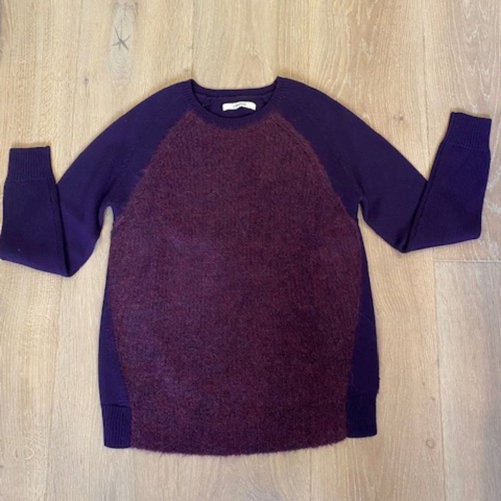 JBRAND RTW Purple Cashmere Wool Blend Sweater